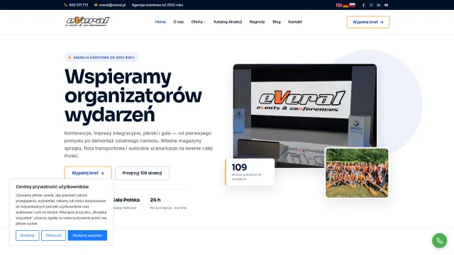 Strona internetowa firmy Piotr Dutkiewicz Everal